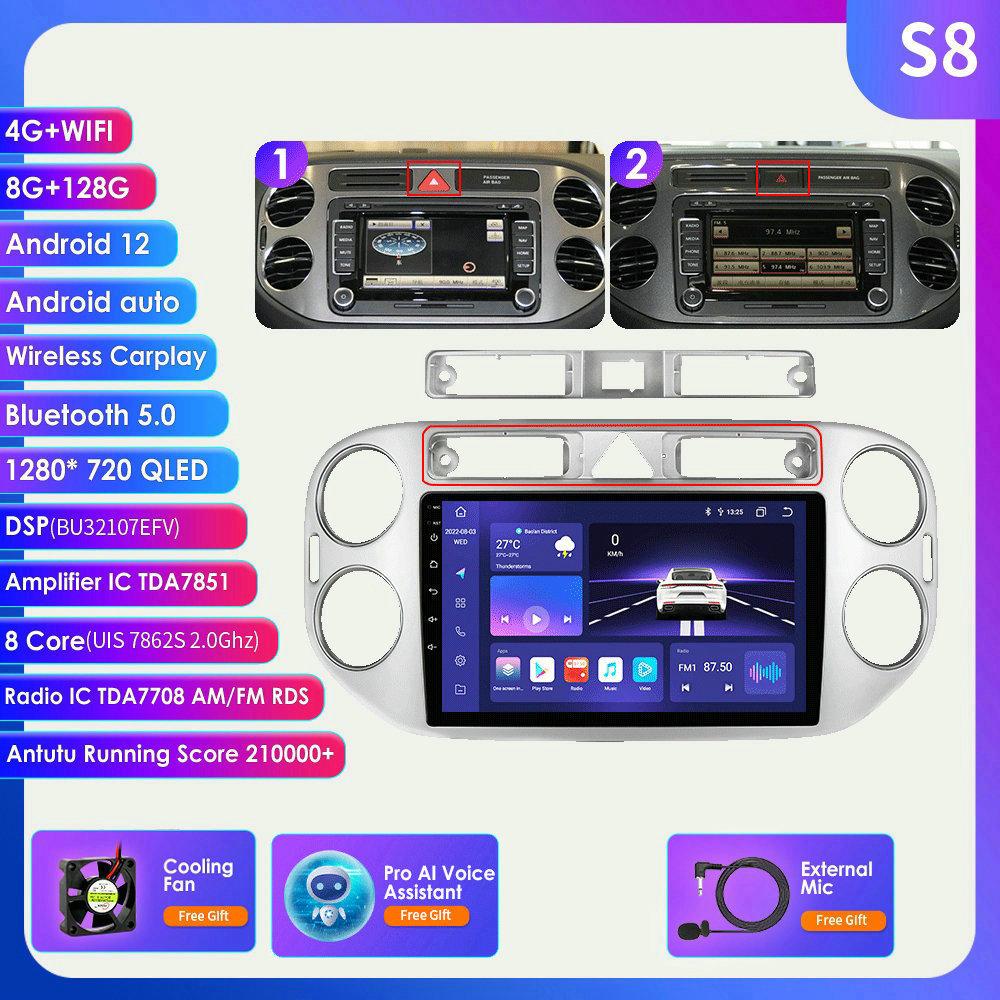 Hizpo DSP 9 дюймов 2din Android Авторадио GPS для VW Volkswagen Tiguan 1 NF 2006 2008-2016 Автомобильное радио Мультимедийный видеоплеер Интеллектуальный экран