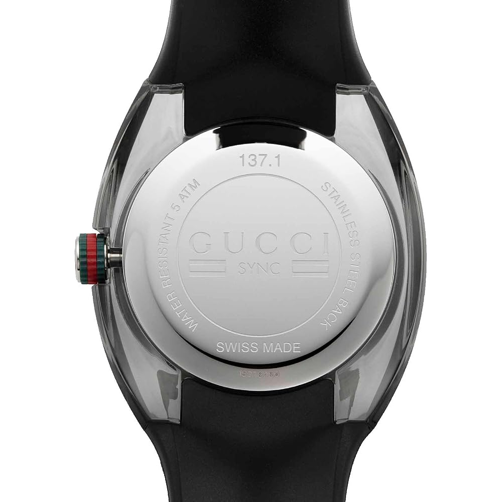 Gucci Sync Unisex Watch Silver Swiss Movement Black Dial with Box Generic Product Type