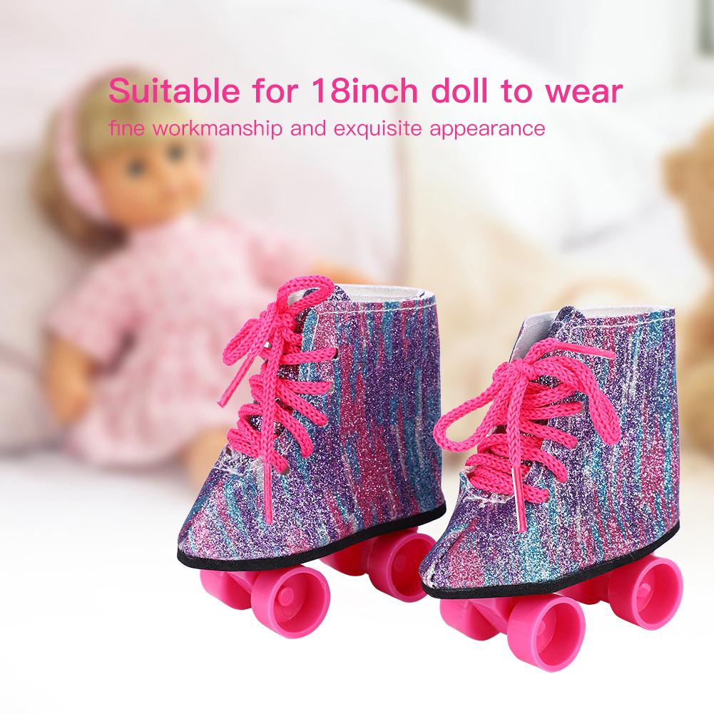 Модные игрушечные аксессуары для кукол, роликовые коньки, обувь для 18-дюймовой куклы (красочный)