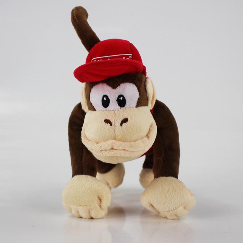 1pc 25cm Monkey Donkey Kings Kong Diddy Plush Toy Soft Stuffed Plush Doll Toys Super Mari Little King Kong Orangutan Plush Dolls