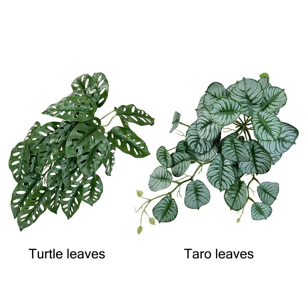 Высота 45 см. Искусственные листья таро. Зеленая черепаха. Листья. Креативная стена из растений.
