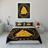 Golden Valknut, runic circle. Bedding sets Duvet cover sets Duvet covers Pillowcases(1*Duvet Cover 2*Pillowcases without duvet insert)