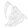 Grim Reaper Scythe Car Sticker Universal Adhesive Car Sticker Car Decorative Sticker