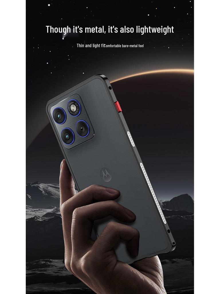 Чехол-бампер Motorola x70 Air Pro, металлический каркас, Edge 60s, застежка-морской конек, совместим с трансграничной доставкой