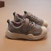 Girls' spring and autumn sneakers, with Velcro straps, non-slip, casual, and suitable for running; available in sizes for older children and