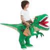 Надувной костюм динозавра для детей Хэллоуин Надувной костюм Езда на Тираннозавре Смешной костюм для вечеринки
