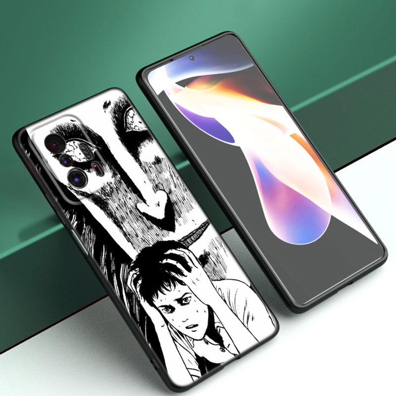 Junji Ito Terror Horror Anime Phone Case For Xiaomi Mi A2 8 9 SE Note 10 10T 11 12 Lite 9T 11T 12S 12T Pro A3 6X 12X Black Cover