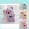 Adorable Plush Happy Bear Keychain Cute Cartoon Backpack Accessory Lovely Doll Machine