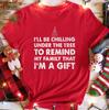 Funny Christmas T-Shirt, Chilling Under Tree, Holiday Gift
