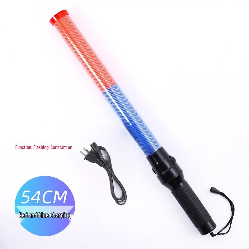 Перезаряжаемый светодиодный жезл регулировщика с аварийным свистком и мигающим стробоскопом