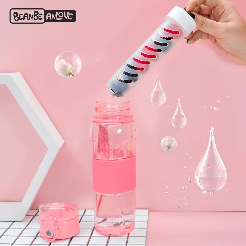 BEANBEANLOVE Портативная спортивная бутылка для воды с фильтром