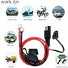 12V Charger Cable 16AWG Ring Terminal SAE To O Ring Connecters Extension Cord Cable Connector for Battery Charger/Maintainer