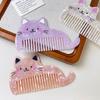 Ацетатный гребень в форме кошки с широкими зубьями, милый гребень для макияжа, аксессуары для волос, инструмент для укладки волос, парикмахерский гребень, салон парикмахерской