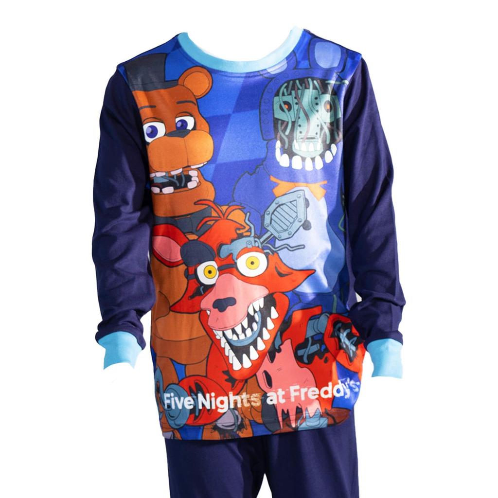 Five Nights At Freddys Childrens/Kids Game Over Long Pyjama Set (Pack of 2)