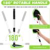 Windshield Cleaning Tool, Extendable Handle Car Window Cleaner with 5 Reusable and Washable Microfiber Pads, 1 Empty Spray Bottle for Auto Glass
