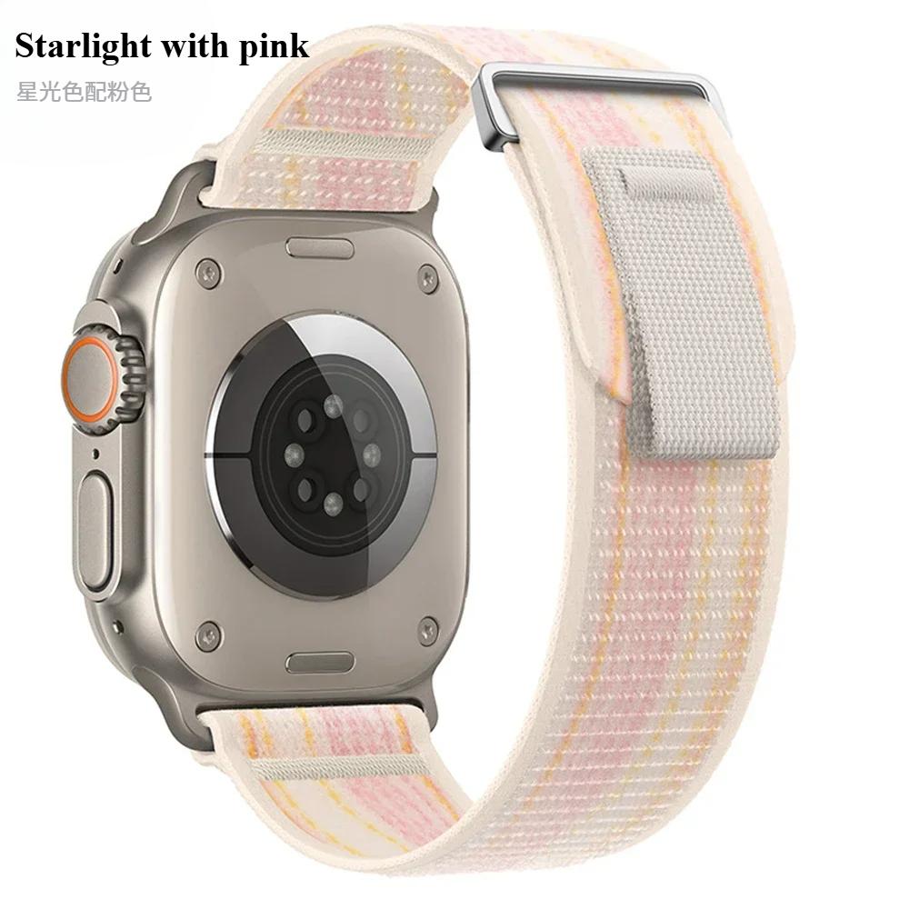 Ремешок Trail Loop для Apple Watch Series 10 46 мм 42 мм Спортивный нейлоновый ремешок iWatch Ultra 2 49 мм 9 8 7 6 5 4 SE 45 мм 41 мм 44 мм 40 мм