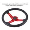 14-дюймовый универсальный руль для автомобиля из ПУ кожи и алюминиевого сплава, с кнопкой звукового сигнала, модифицированный красный