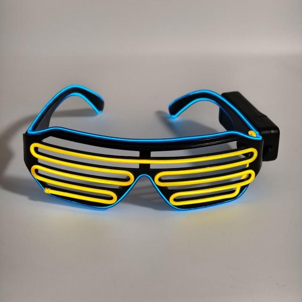 Cool LED Glowing Glasses Double Colors Fluorescent Glasses Neon Glasses Halloween Costumes