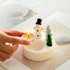 Elegant Christmas Candle Holder for Home Decor Ceramic Santa Claus Tealight Candles Holder for Christmas Table Centerpiece