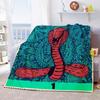 Cobra Theme Blanket Animal Print Flannel Blanket Soft Comfort Blanket Bedroom Living Room Decorative Blanket