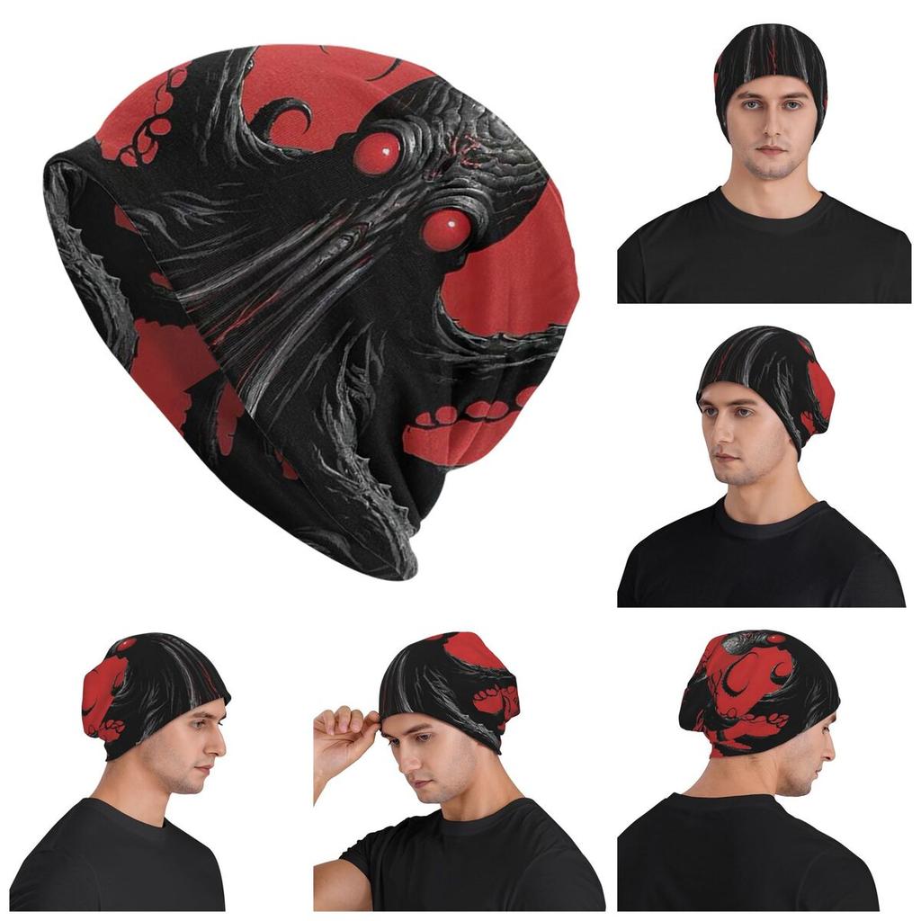 Cthulhu Mythos Lovecraft Horror Men Women Adult Beanies Caps Knitting Bonnet Hat Warm HipHop Autumn Winter Outdoor Skullies Hats