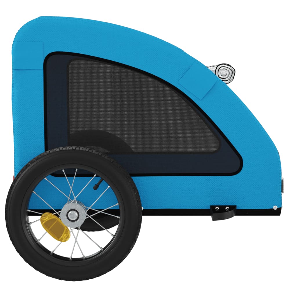 Bicycle Dog Trailer Blue Oxford Fabric and Iron