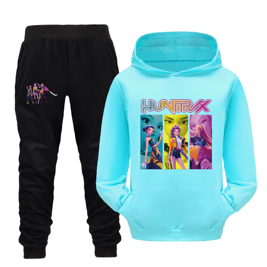 Kids Clothing Sets Kpop Witch Hunting Team Bag Hoodie Children's Hoodie Hoodie Casual Set
