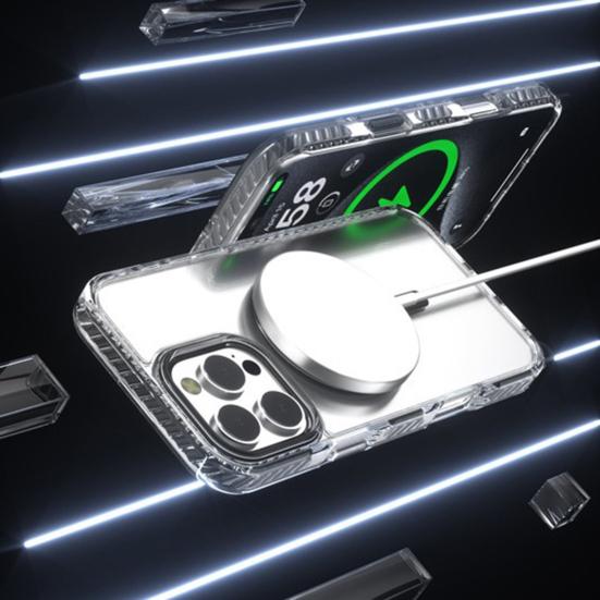 Магнитный прозрачный чехол для телефона для серии iPhone 16 Противоударный чехол для телефона через плечо