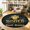 Round Rug Custom NameHammarby Pattern Non Slip Carpet Home Floor Decor