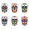 6Pcs Colorful Halloween Skull Mask Full Face Mexican Skull Mask New Skull Face Mask  Day Of The Dead