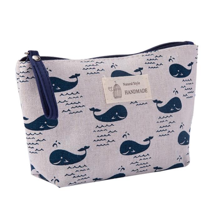 Women Cosmetic Bags Ladies Zipper Makeup Bag Canvas Phone Coin Handbag Travel Organizer Bag Pouch