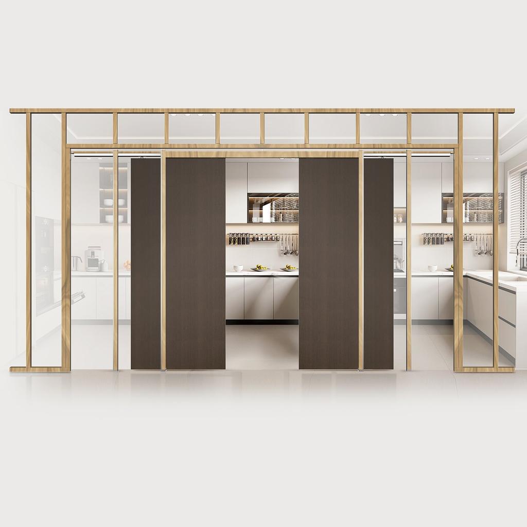 VEVOR Pocket Door Frame Kit, for 1219-1829mm Wide 2032mm High Door, Pocket Door Kit with Two-Way Soft Close Mechanism, Slide Smoothly Quietly