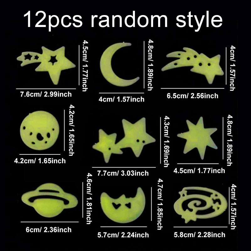 Luminous Wall Stickers Plastic Dinosaur Star Pattern Student Dorm Household DIY Decoration for Kid Bedroom Living Room Decor TMZ