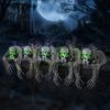 Indoor Outdoor Festive Decor 6Pcs Halloween LED Glowing Eyes with Timer And Remote, Light Up Purple for Pumpkins Skeleton Eyes, Horror DIY Masques,