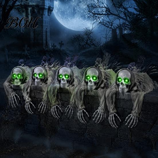 Indoor Outdoor Festive Decor 6Pcs Halloween LED Glowing Eyes with Timer And Remote, Light Up Purple for Pumpkins Skeleton Eyes, Horror DIY Masques,