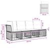 Outdoor Sofa Set Black and Dark Gray Polyester