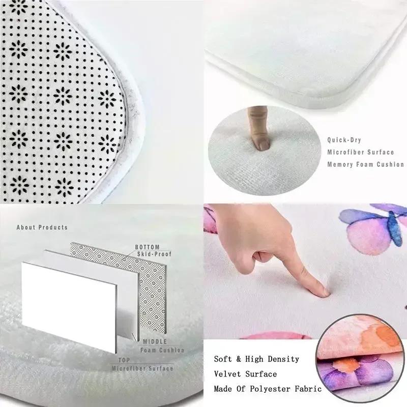 Modern Geometric Line Area Rug Non-Slip Carpet for Living Room Bedroom Rug Washable Floor Mat for Bathroom Kitchen Doormat