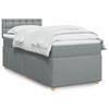 Maison Exclusive - Sommier À Lattes De Lit Et Matelas Gris Clair 90x190 Cm Tissu