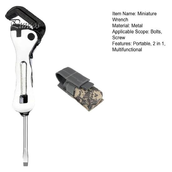 Micro Stubby Wrench 2 в 1 Миниатюрный ключ с короткой ручкой Саморегулирующийся портативный многофункциональный ключ для труднодоступных мест