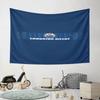 Edmonton Oilers Logo on Blue Pattern Wall Hanging Tapestry Decorative Tapestry Home Decor for Bedroom and Living Room