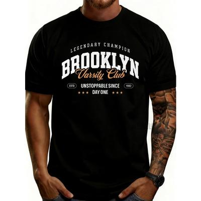 Мужская футболка в стиле кэжуал стритвир Brooklyn Varsity Club Legend Champion Дизайн для повседневной одежды и городских образов Идеальный подарок для него