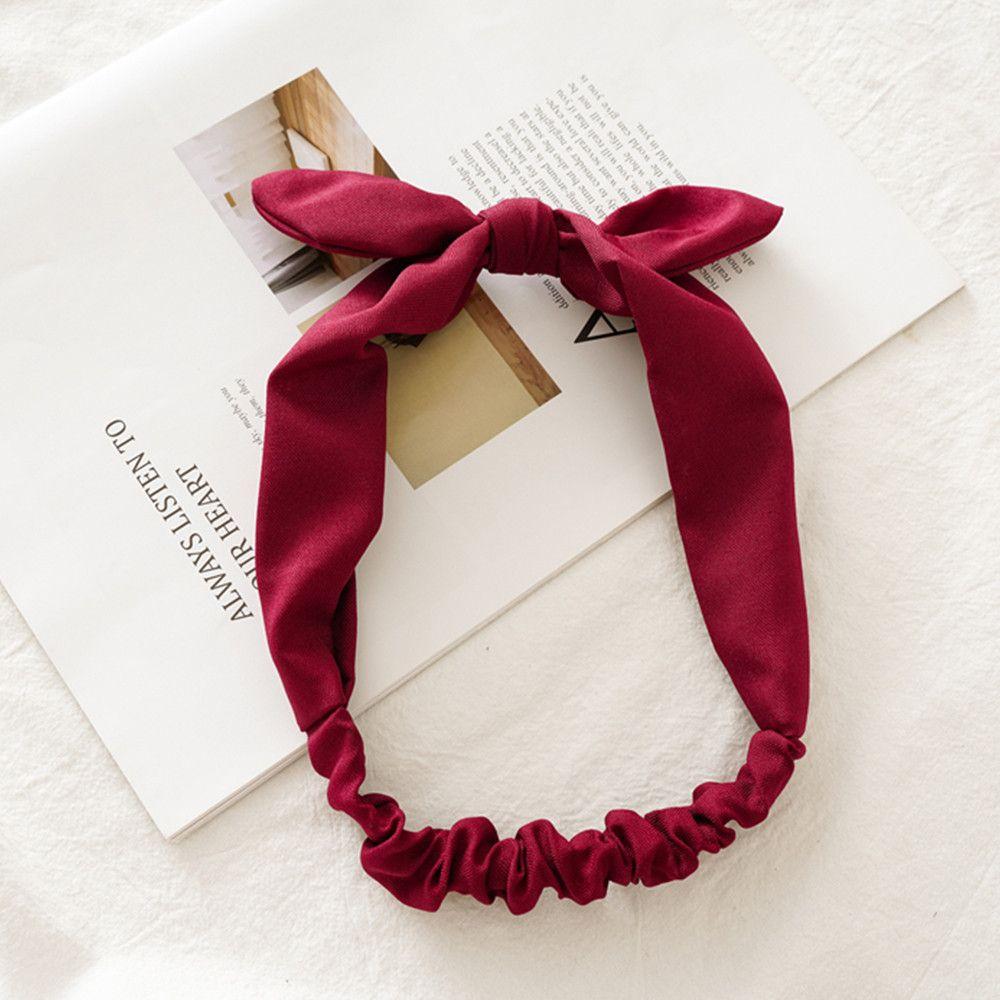 Аксессуары для волос Эластичные Однотонные Бант Повязка на голову Заячьи ушки Повязка для волос Тюрбан