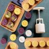 Flower Shaped Mooncake Mold Hand Press Stamp Fondant Moon Cake Decorating Tools Kitchen Cookie Cutter Pastry Baking Tool