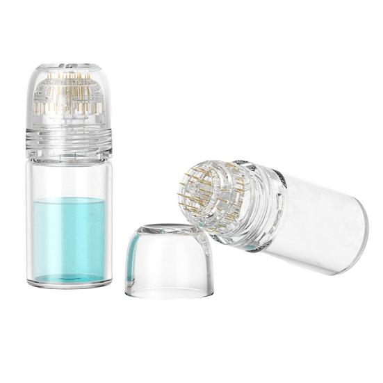 Derma Stamp Микроигольчатый дермароллер для женщин и мужчин, защитный чехол, дизайн, флакон 5 мл, для всех типов кожи, борода, микроигольчатый ролик
