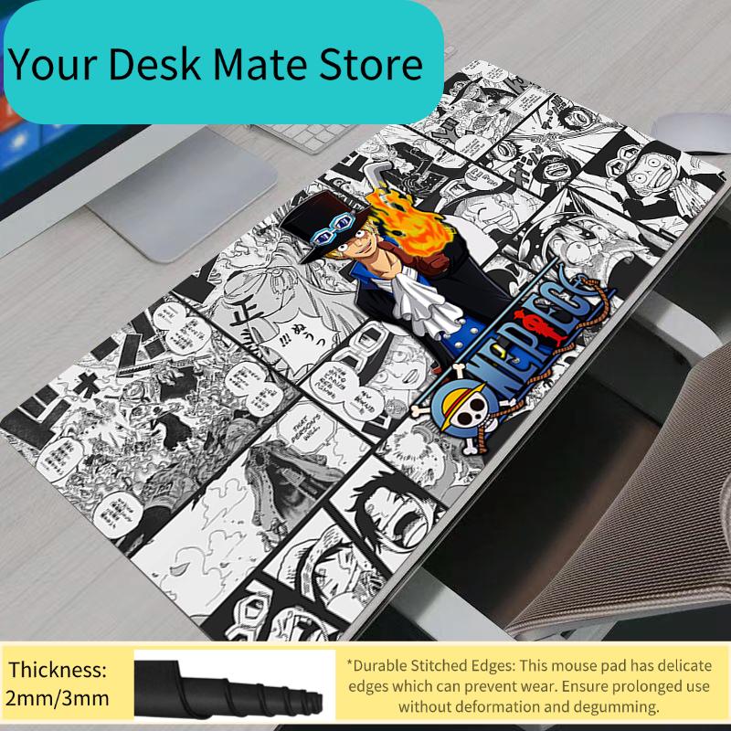 One Piece Sabo Mouse Pad Gaming Accessories Computer Keyboard Gamer Designed Specifically For e-sports Games Mousepad