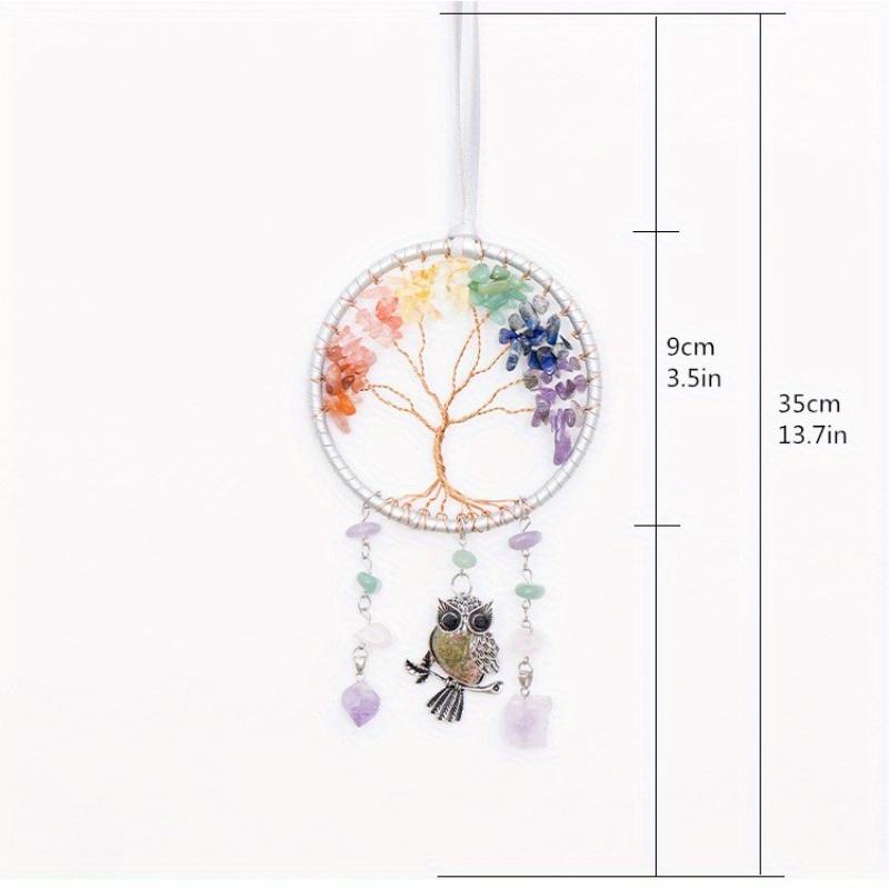 Tree of Life Dream Catchers for Car with Crystal, Gemstone Suncatcher Hanging Is Personalized Home Decor/room Decor
