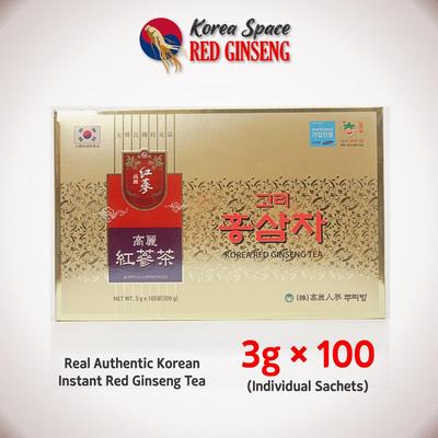 [Korea Ginseng Buleebang Co.] Корейский быстрорастворимый чай Puribang с красным женьшенем, 100 пакетиков, 300 г
