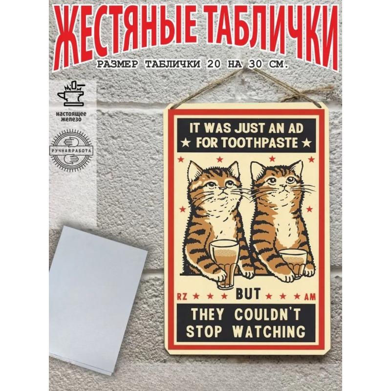 Металлическое настенное искусство с кошками, Знак-плакат для любителя домашних животных