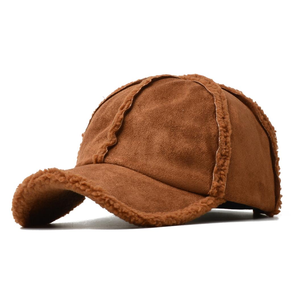 NORTWOOD 2 Styles Winter Suede Velvet Baseball Cap with Hot Thickened Warm Baseball Caps for Men Women Winter Warm Trucker Hats
