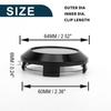 Car Wheel Center Hub Cap Rim Cover Hub Caps 64mm 252" OD Snap-in Plastic